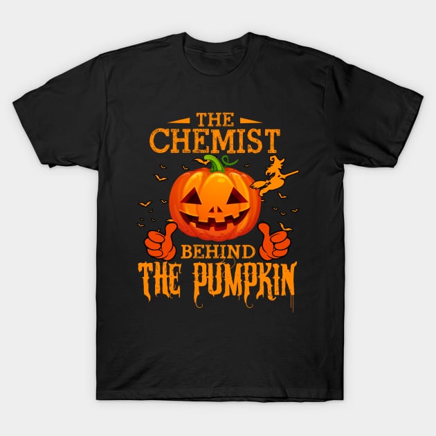 Mens The CHEF Behind The Pumpkin T shirt Funny Halloween T Shirt_CHEMIST T-Shirt by Sinclairmccallsavd